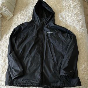 Men’s black Columbia Rain Jacket